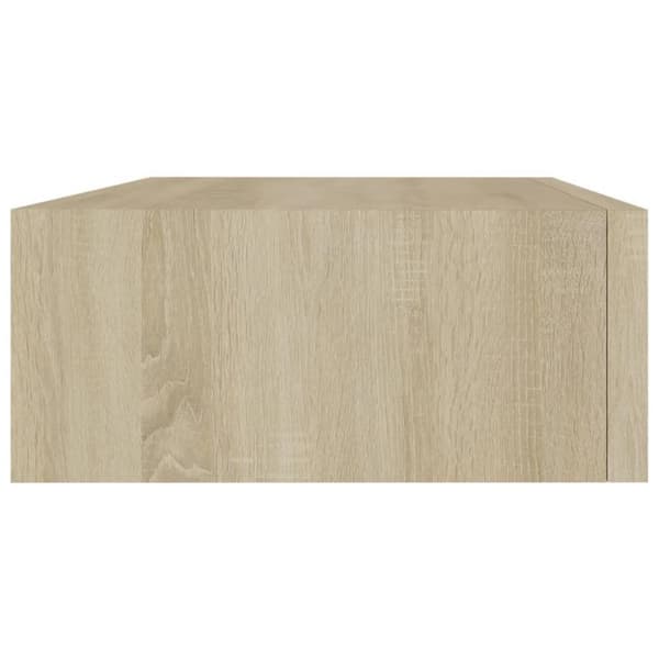 vidaXL Veggmontert skuffehylle eik 40x23,5x10 cm MDF