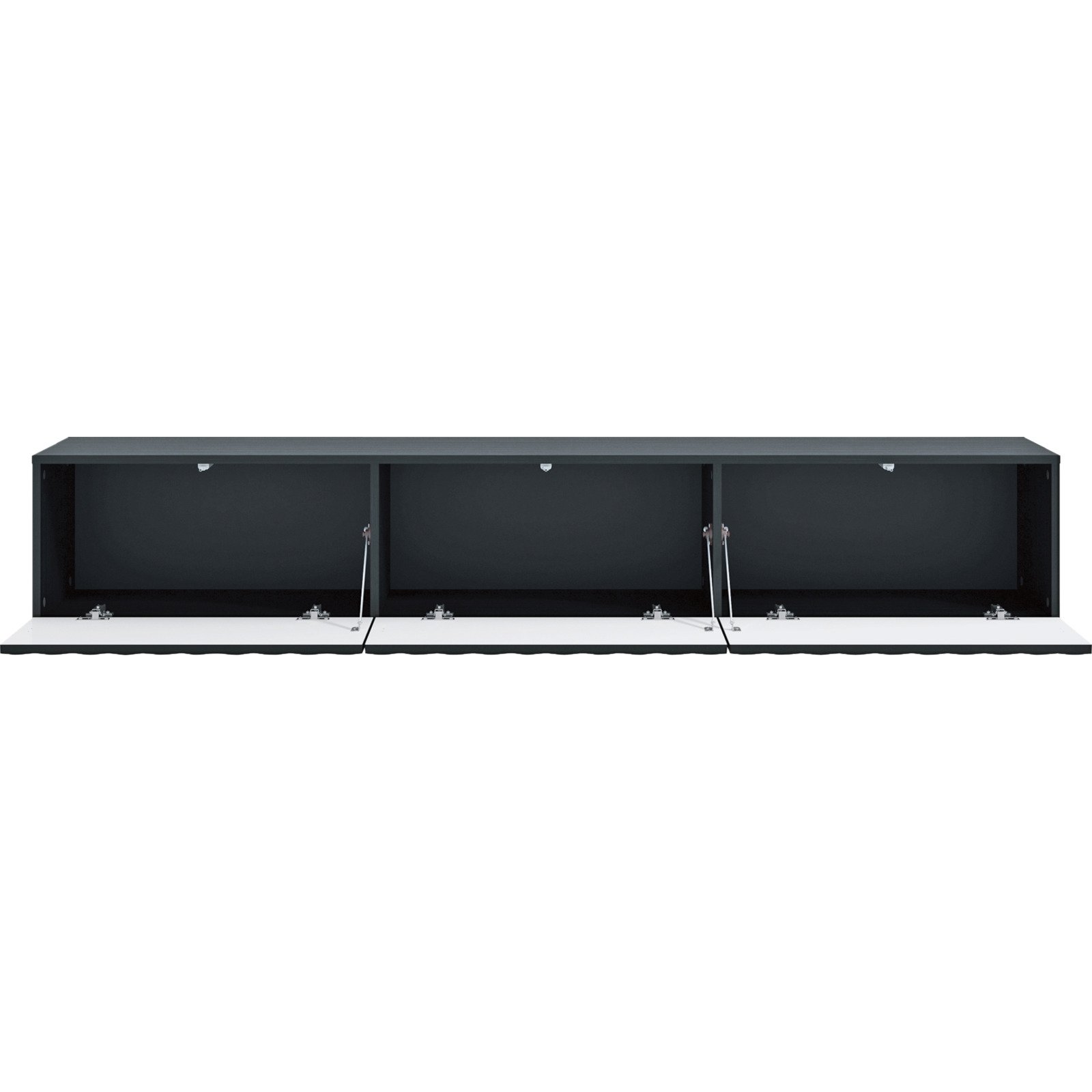 TV-Möbel Anbes Dekor schwarz 192 x 32 x 42 cm