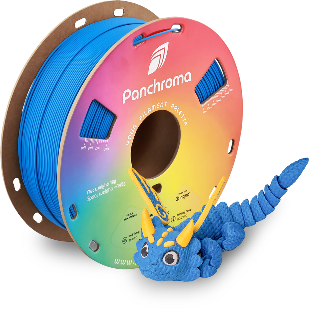 Polymaker  Panchroma™ PLA Satin Blue, 1,75 mm / 1000 g    Satin PLA für glänzende Ideen & makellose Ergebnisse in Blau