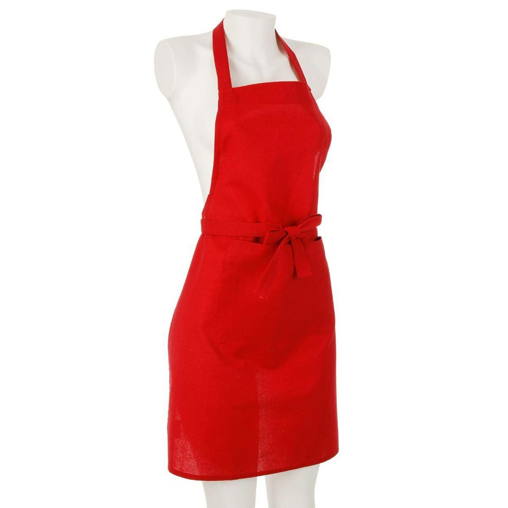 Tablier - coton - rouge - 60x80 cm