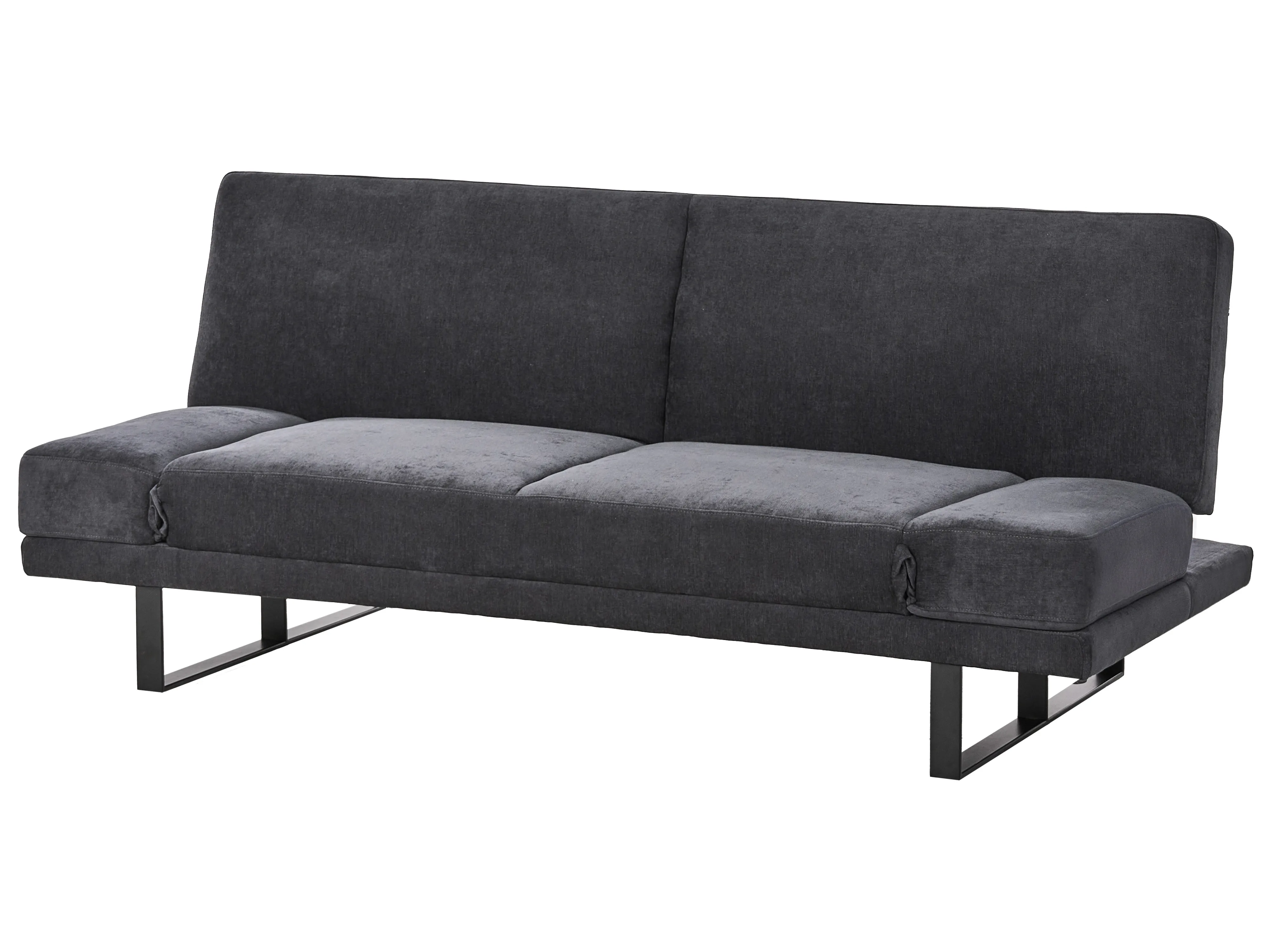 Slaapbank 2-zits YORK Chenille Zwart