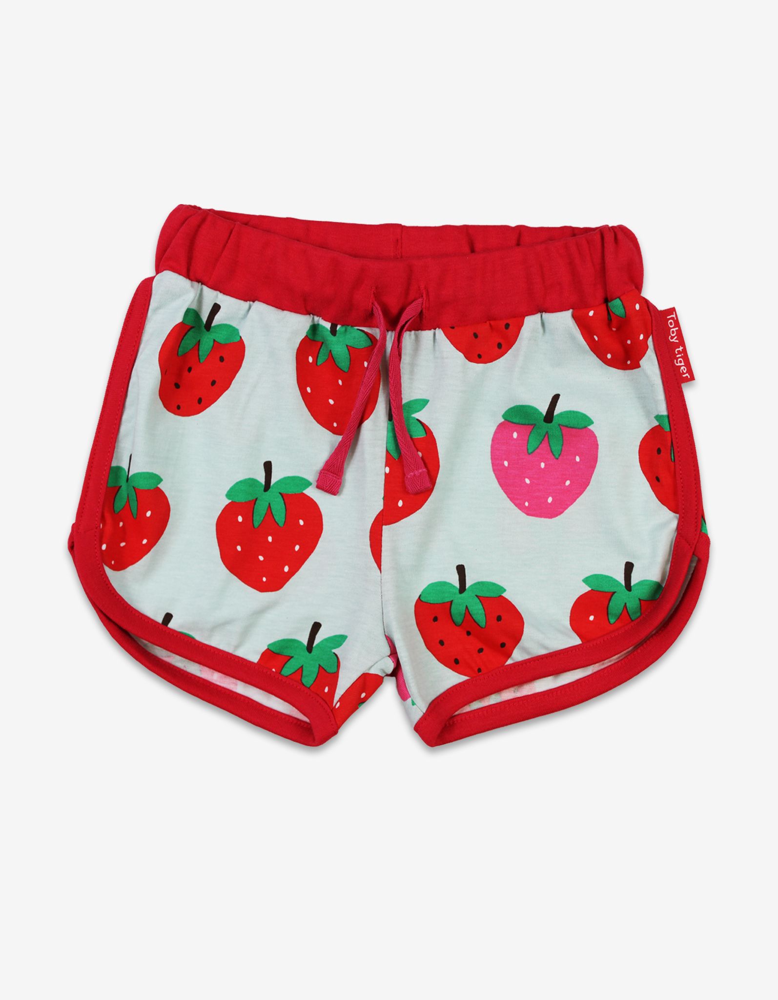 Toby Tiger Laufshorts mit Erdbeer-Print