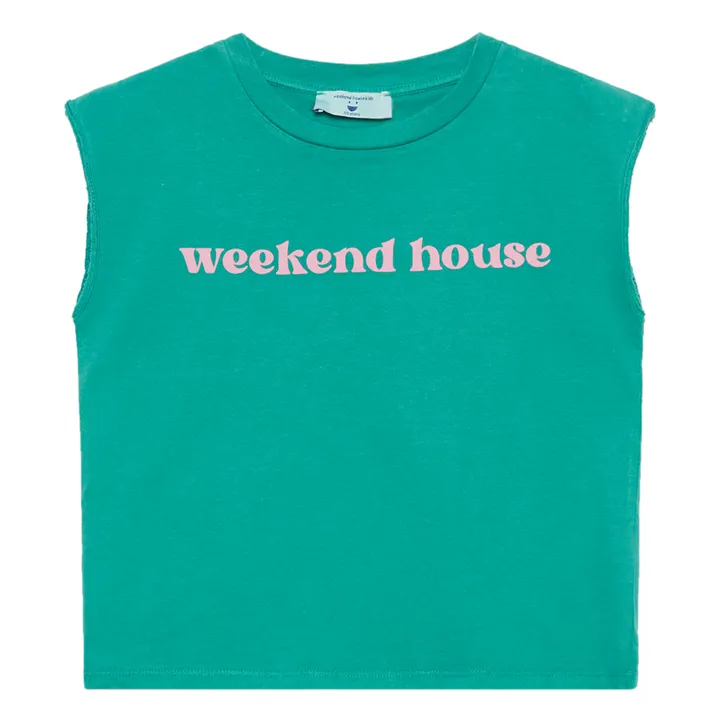 Weekend House T-Shirt Sans Manches WHK Coton Bio | Vert Menthe