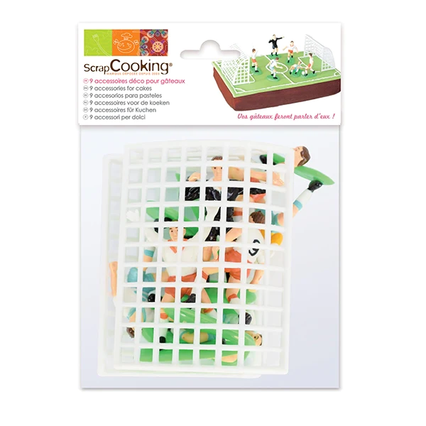 9 décorations Football pour gâteaux Scrapcooking