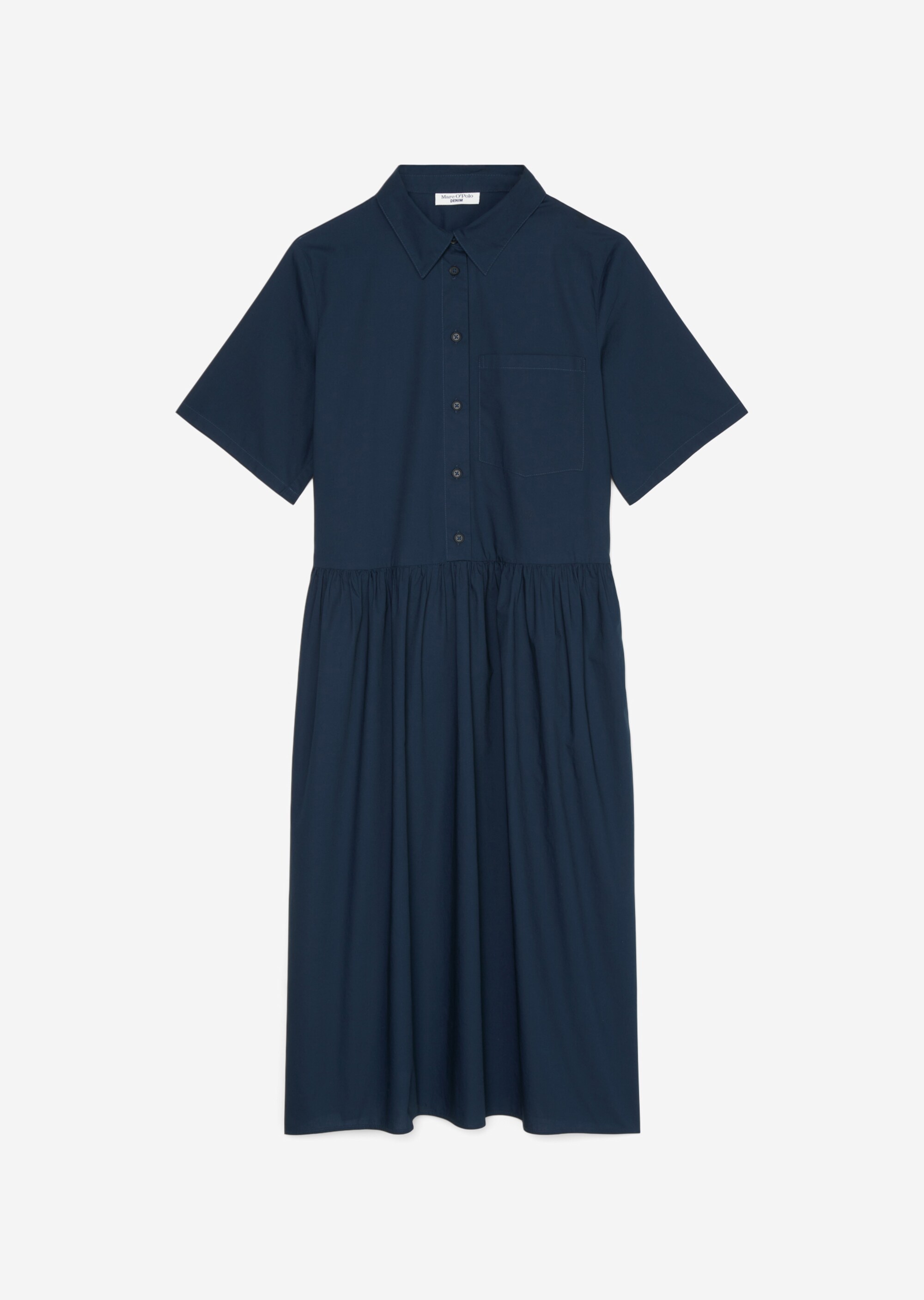 Hemdblusenkleid regularaus soft gewebter Baumwolle