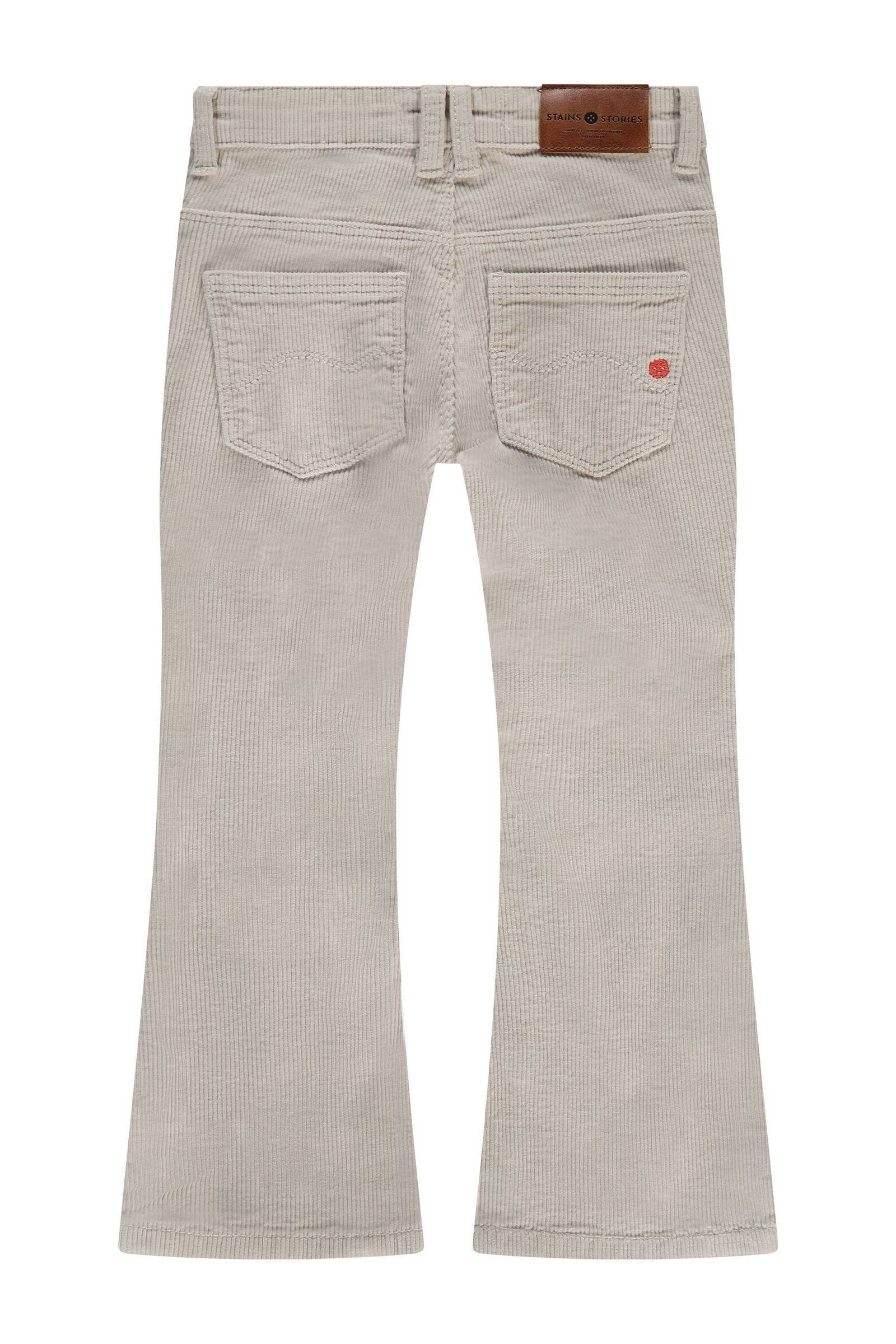 Stains&Stories flared broek zand