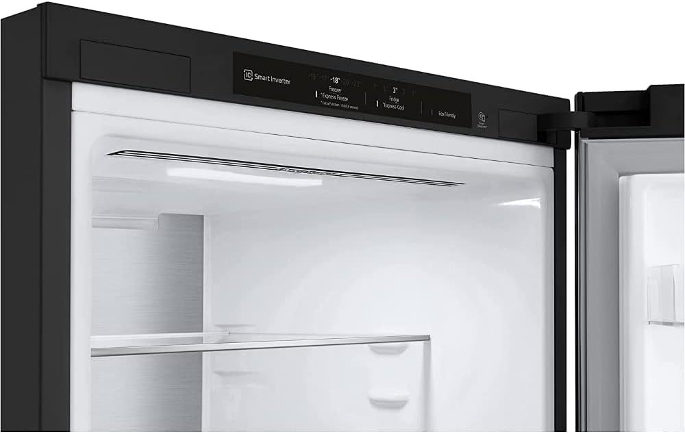 LG GBP62MCNAC Kühl-Gefrierkombi – 384 L, Energieeffizienz A, Total NoFrost, DoorCooling+, niedriger Geräuschpegel, modernes Design in Anthrazit Schwarz, 59,5 x 67,5 x 203 cm