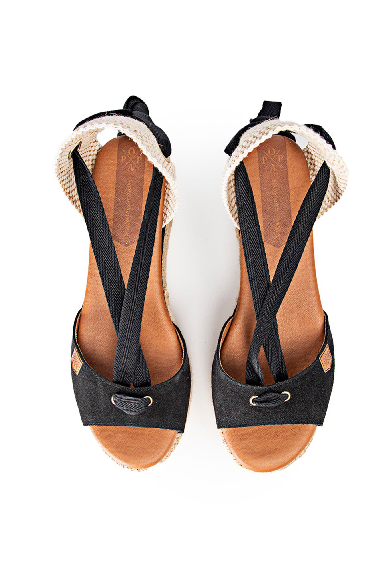 Sapatos de cunha Valdes Laz Serra pretos - preto