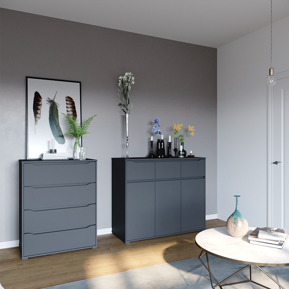 Vicco Kommode Sideboard Mehrzweckschrank Ruben Anthrazit Schublade 120 cm Ablage