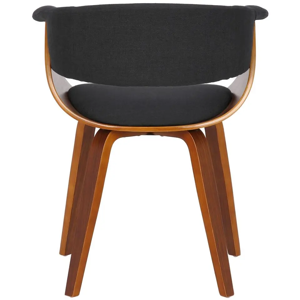 CLP Eetkamerstoel Bruce walnoot Frame - Stof - zwart