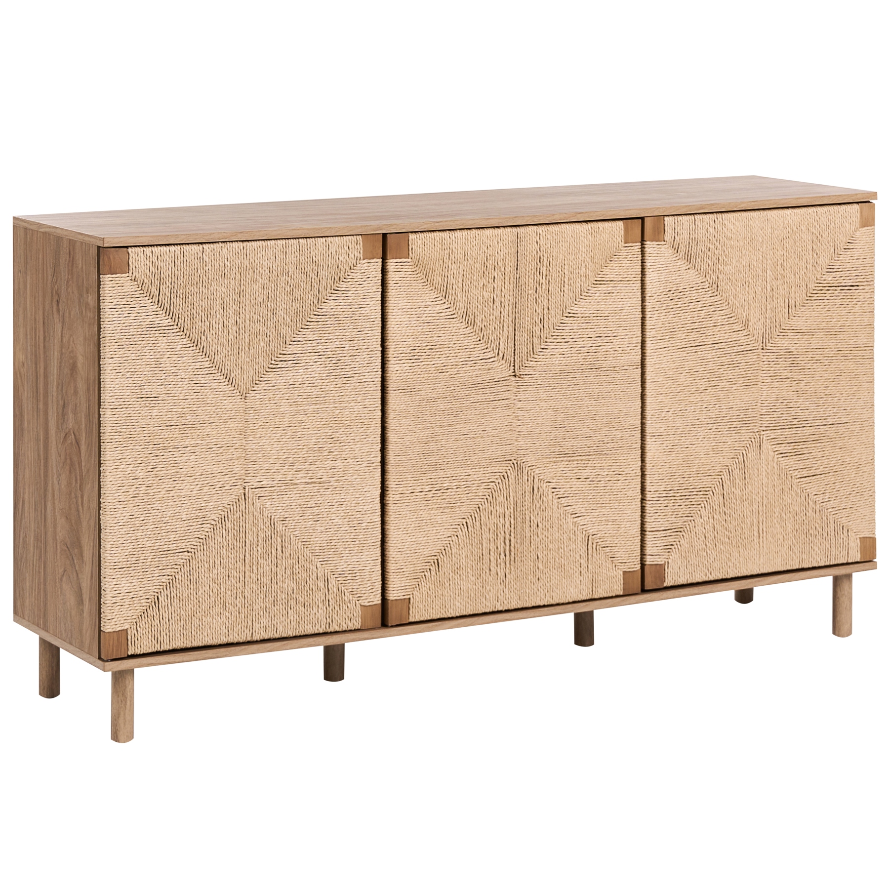 Beliani-BONDI-Dressoir-Lichtbruin-150 cm-Spaanplaat|Papiertouw