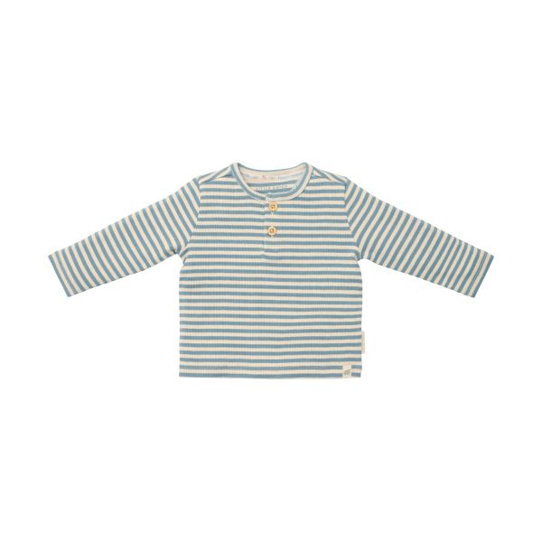 Little Dutch Stripe T-Shirt Lange Mouw - Stone Blue
