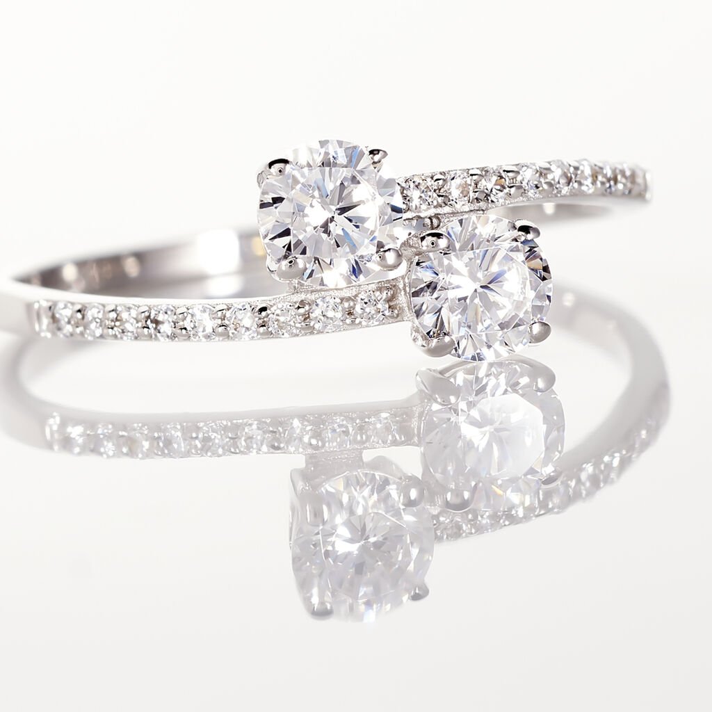 Bague Arista Or Blanc Oxyde De Zirconium