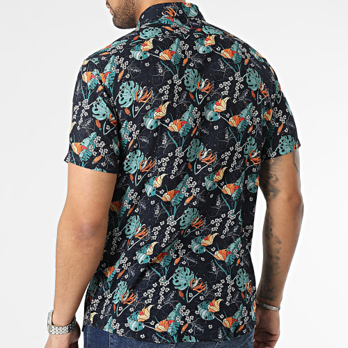 Chemise Manches Courtes Fox Bleu Marine Floral