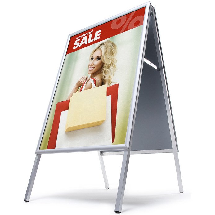 Présentoir sur pied design standard double face
