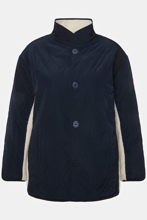 Wendejacke, Stepp/Teddyfleece, Stekragen, recycelt