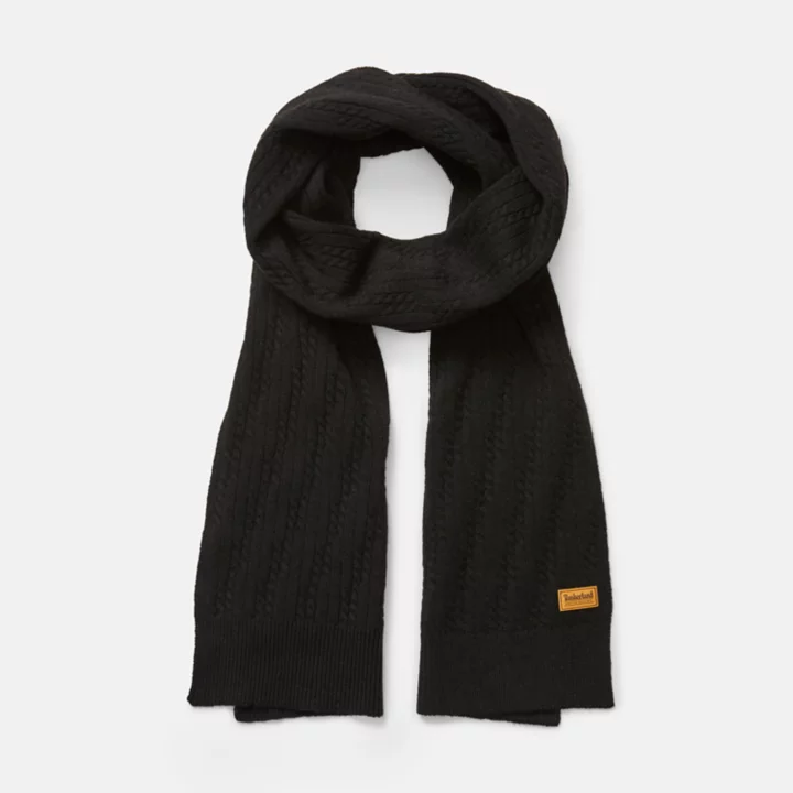 Écharpe en maille torsadée Gradation pour femme en noir