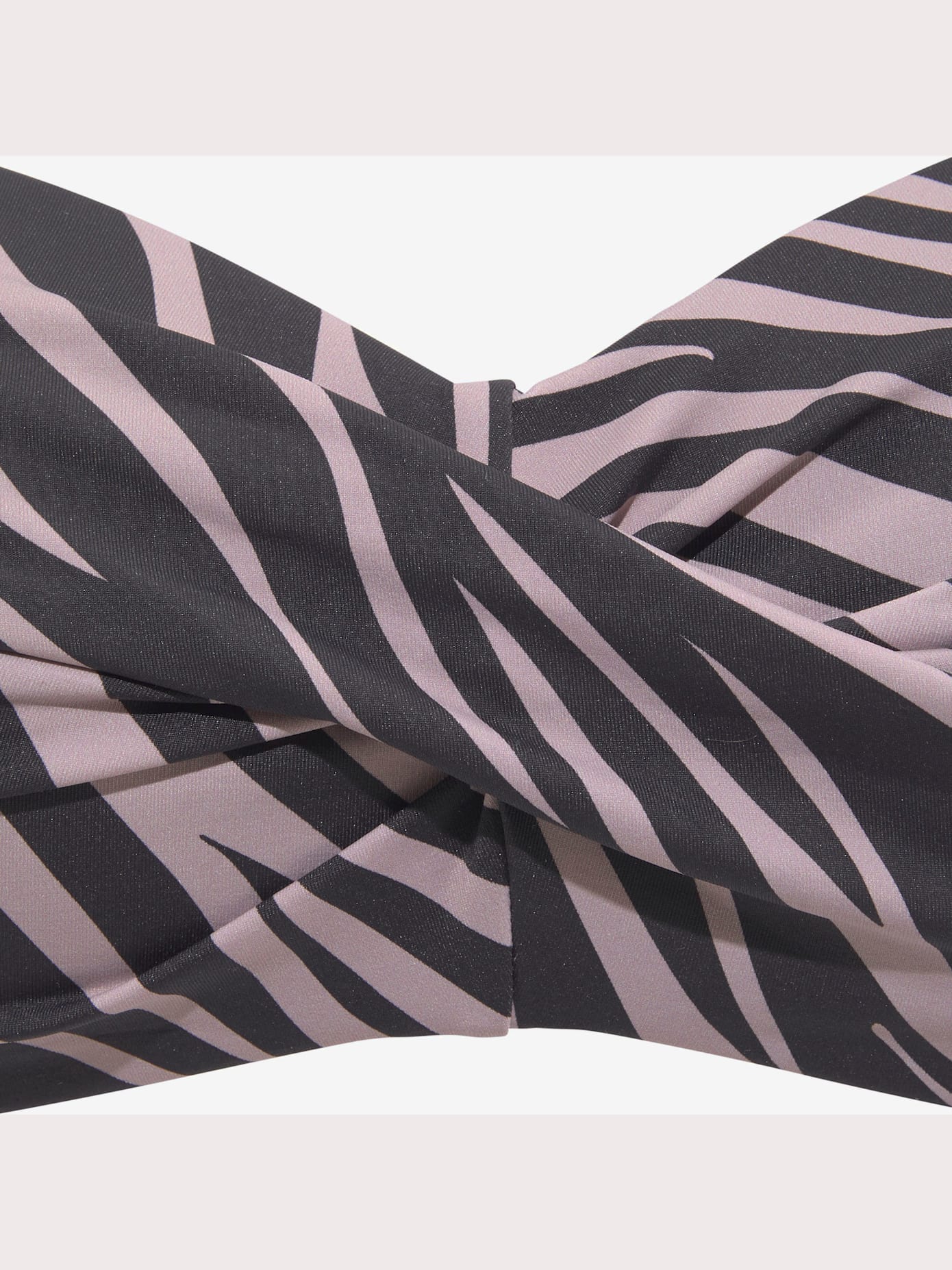 Haut de maillot de bain bandeau imprimé zébré élégant
