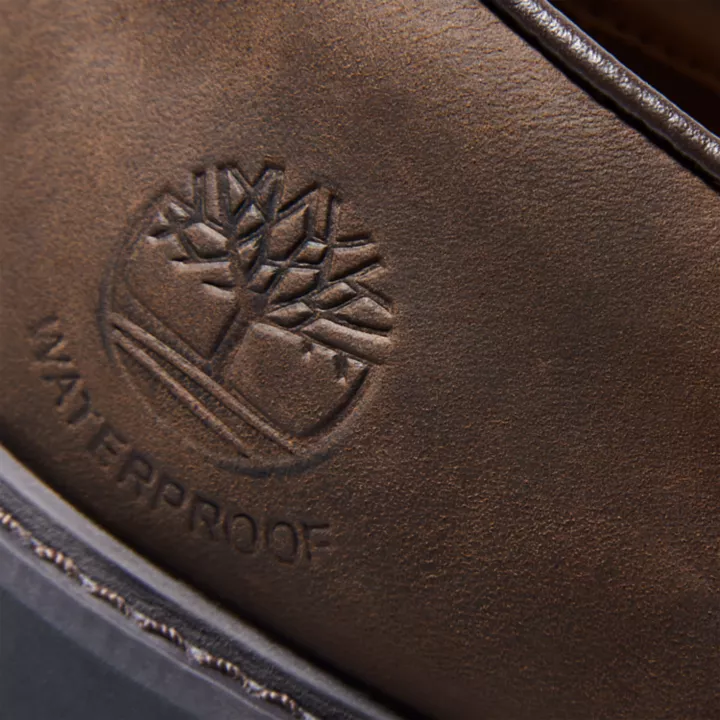 Sapato Oxford impermeável Stormbucks para homem, na cor marrom escuro.