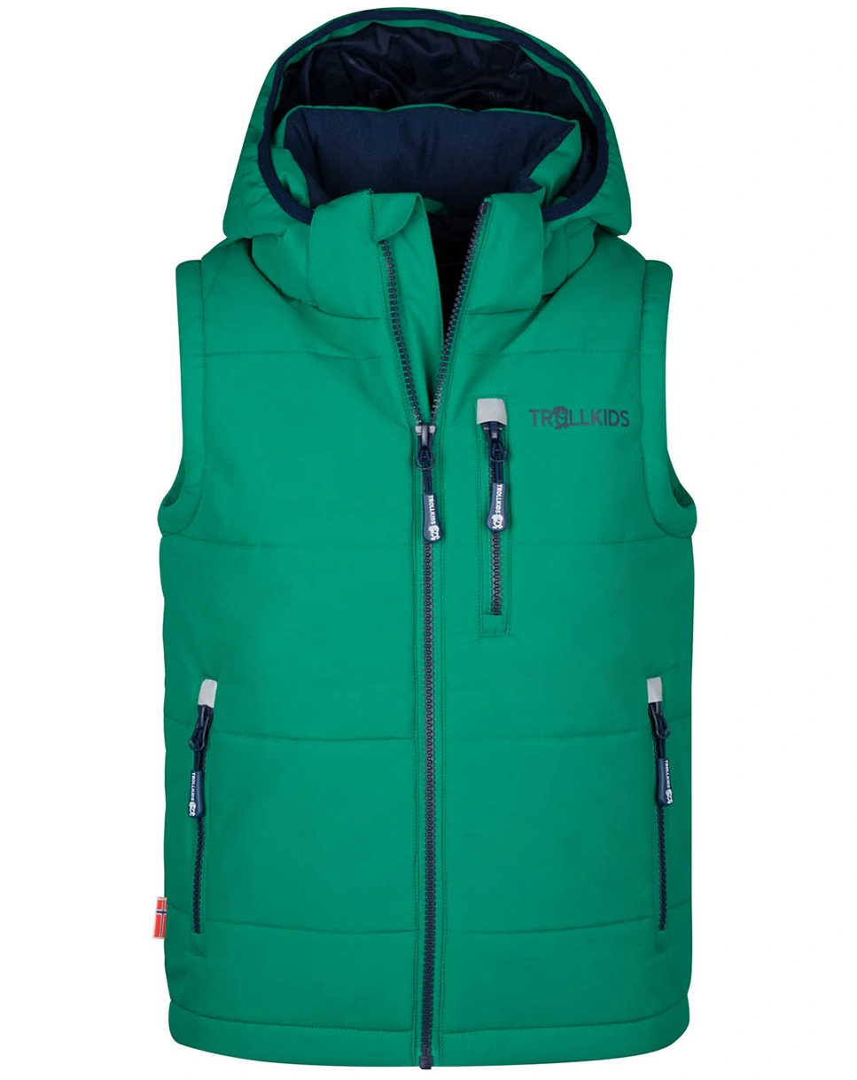 Kapuzen-Steppweste NARVIK in pepper green/navy
