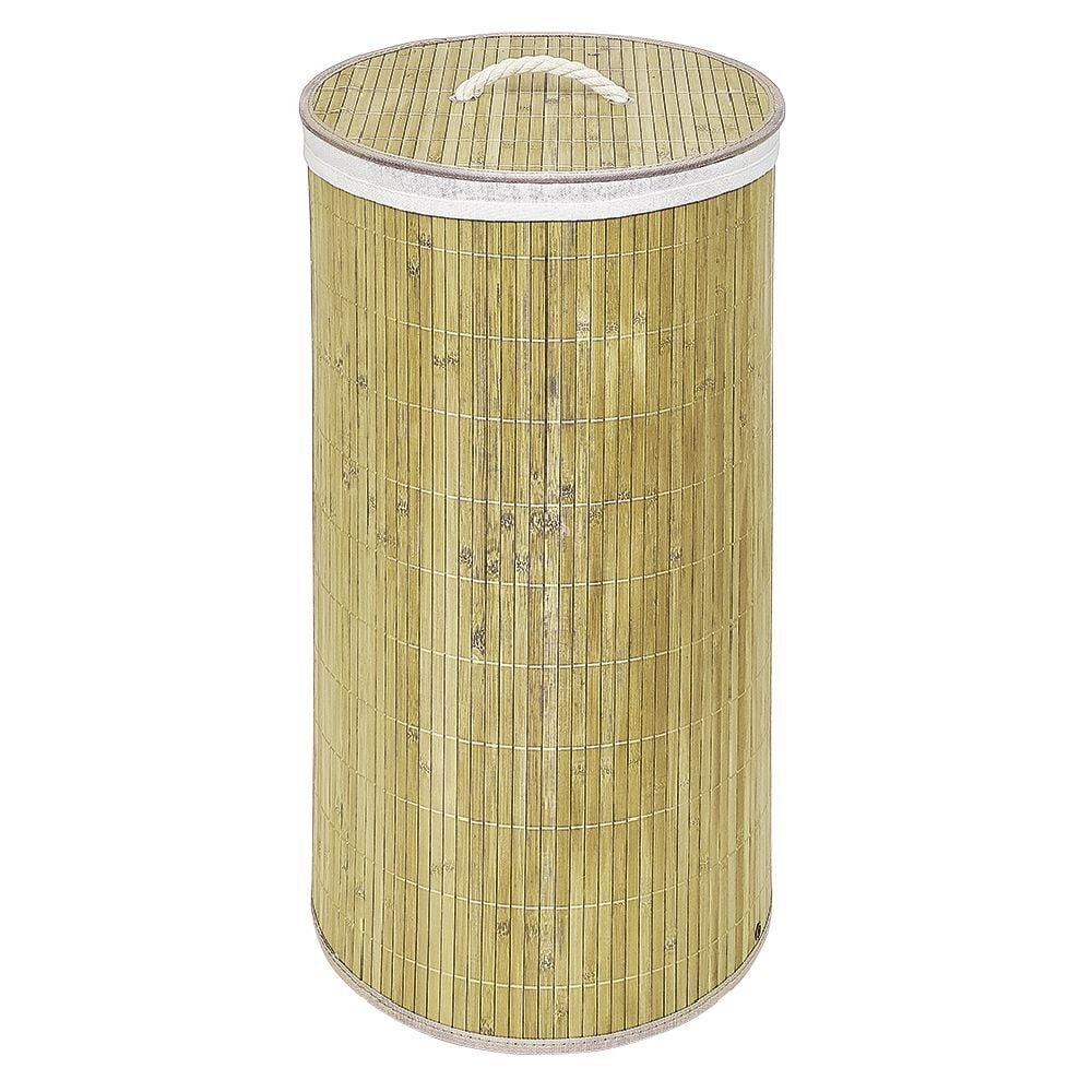 Coffre à linge rond en bambou 57L
