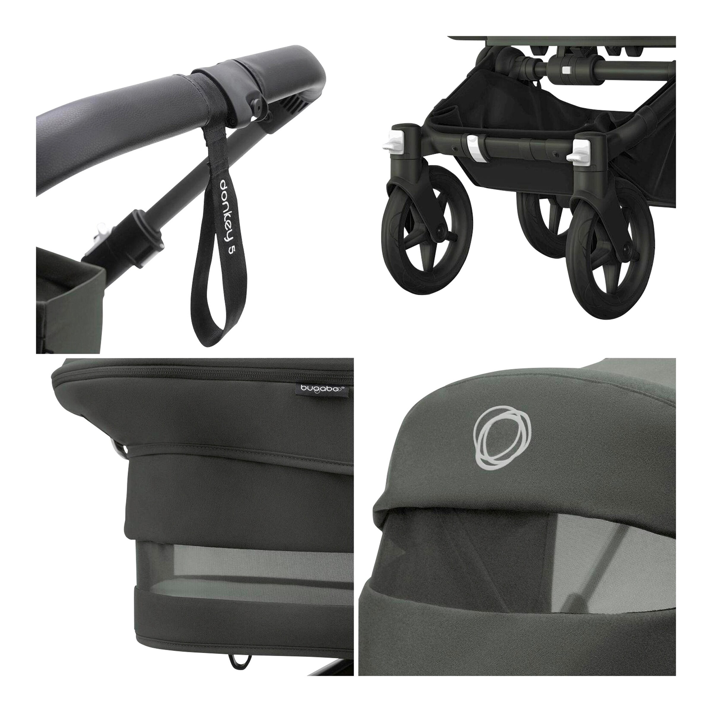 Bugaboo - DONKEY 5 Kombikinderwagen black / forest green