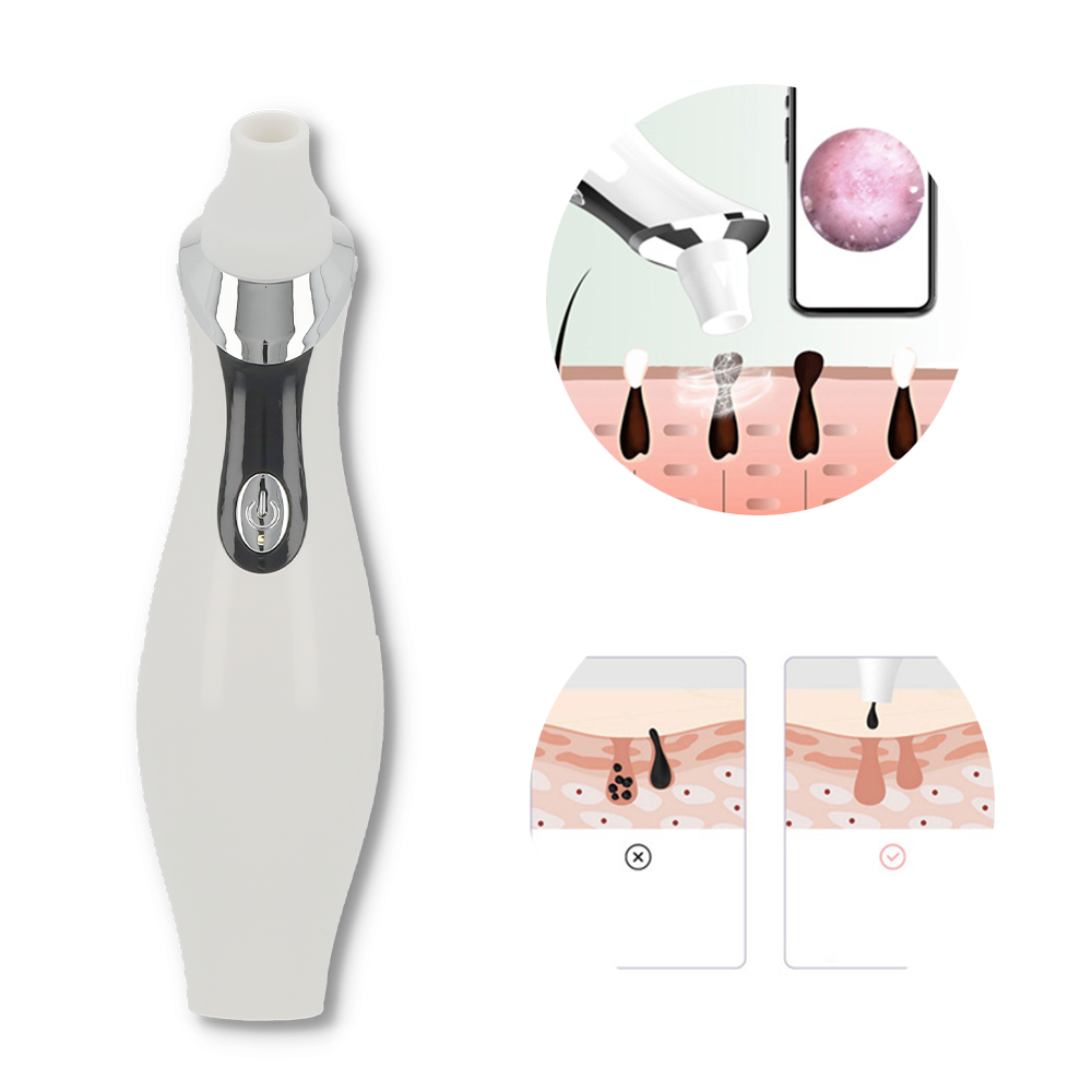 Blackhead Remover Elektrischer USB Mitesserentferner WiFi Gesichtsreiniger mit Kamera für iOS / Android - Weiss