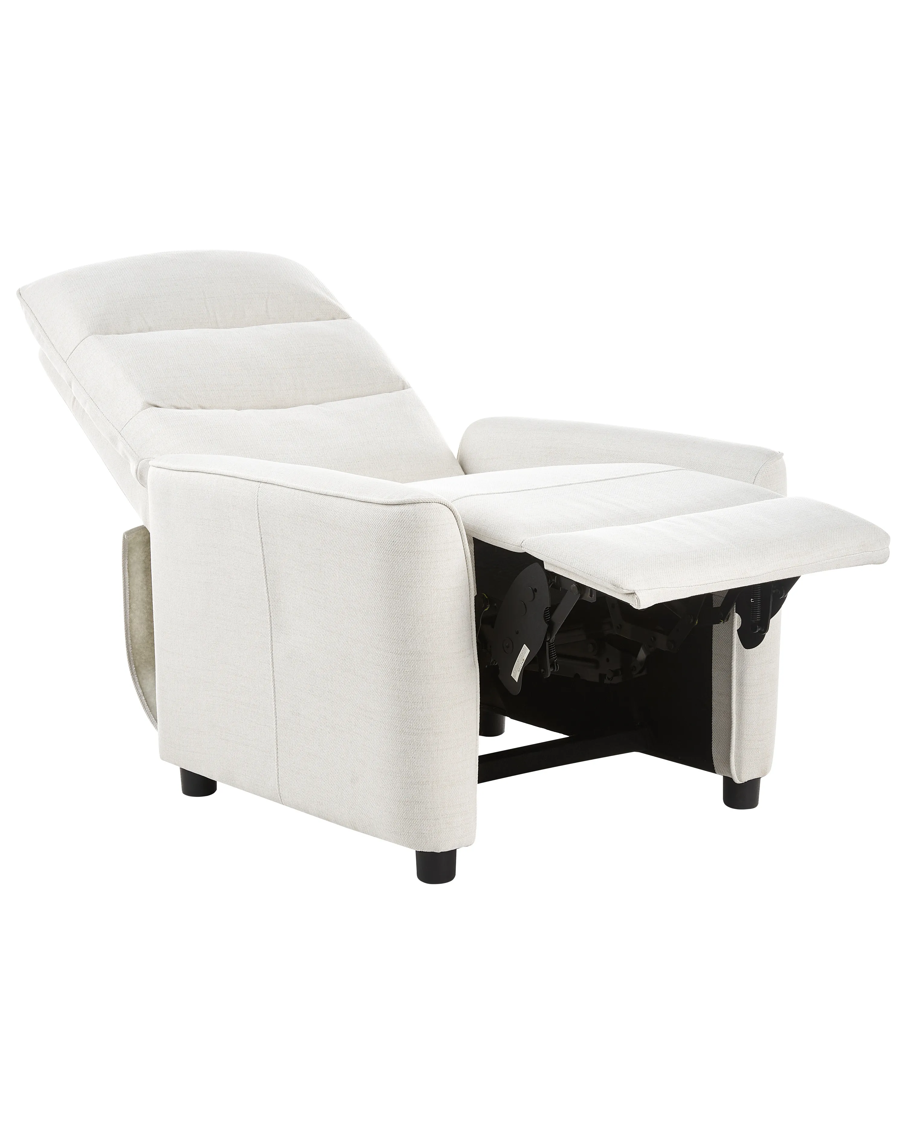 Relaxfauteuil SANDE inclusief voetensteun Stof Gebroken wit