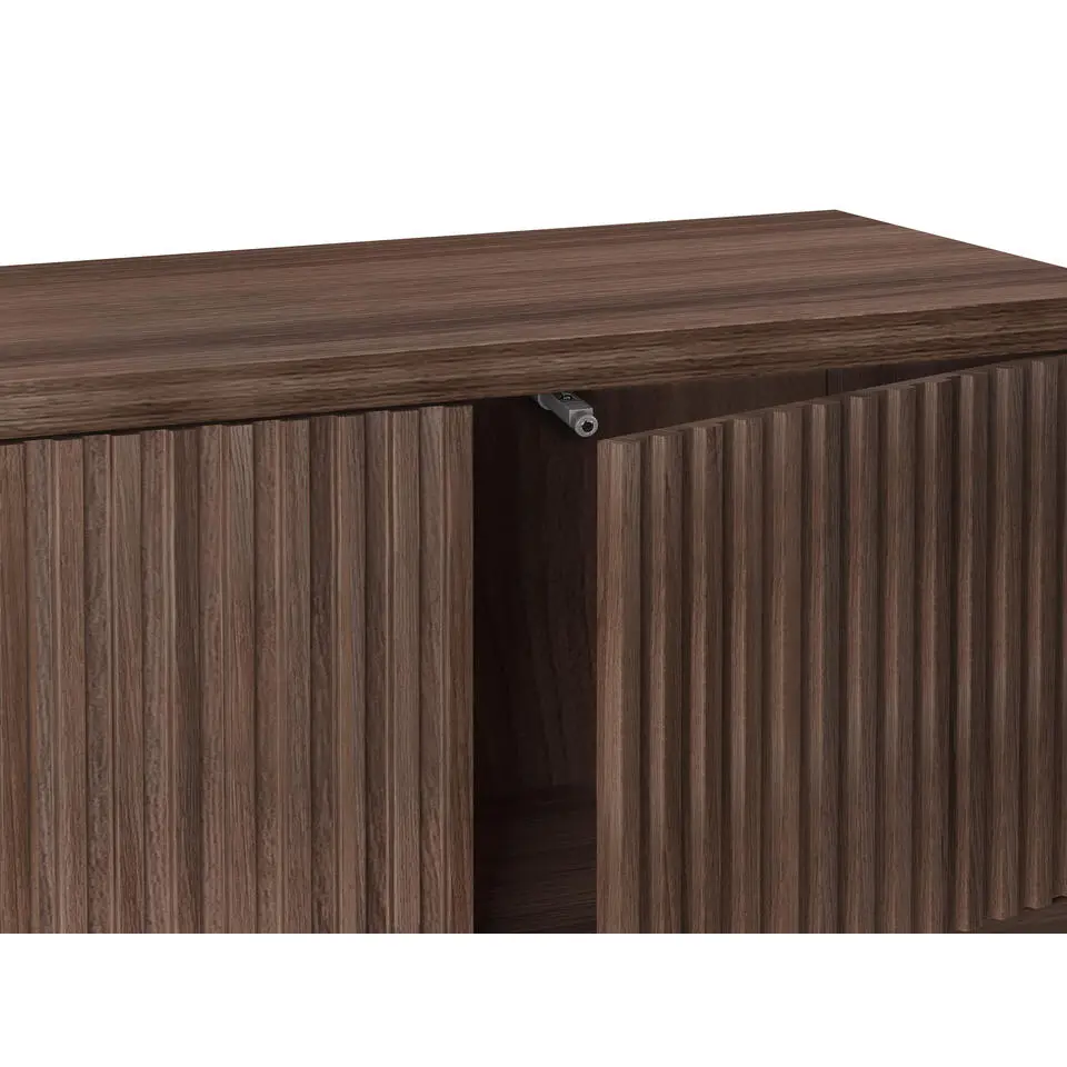 Charlie - Laag dressoir met 3 deuren in walnoot-look