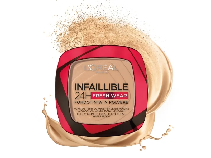 L'OREAL_Infaillible 24H Fresh Wear Foundation In A Powder long-lasting face foundation 140 Golden Beige 9g