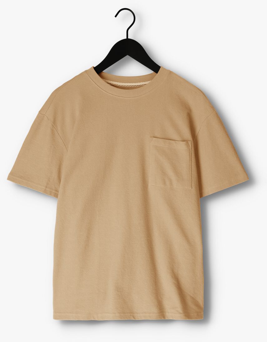 ANERKJENDT beige anerkjendt t-shirt akkikki s/s structure pocket tee