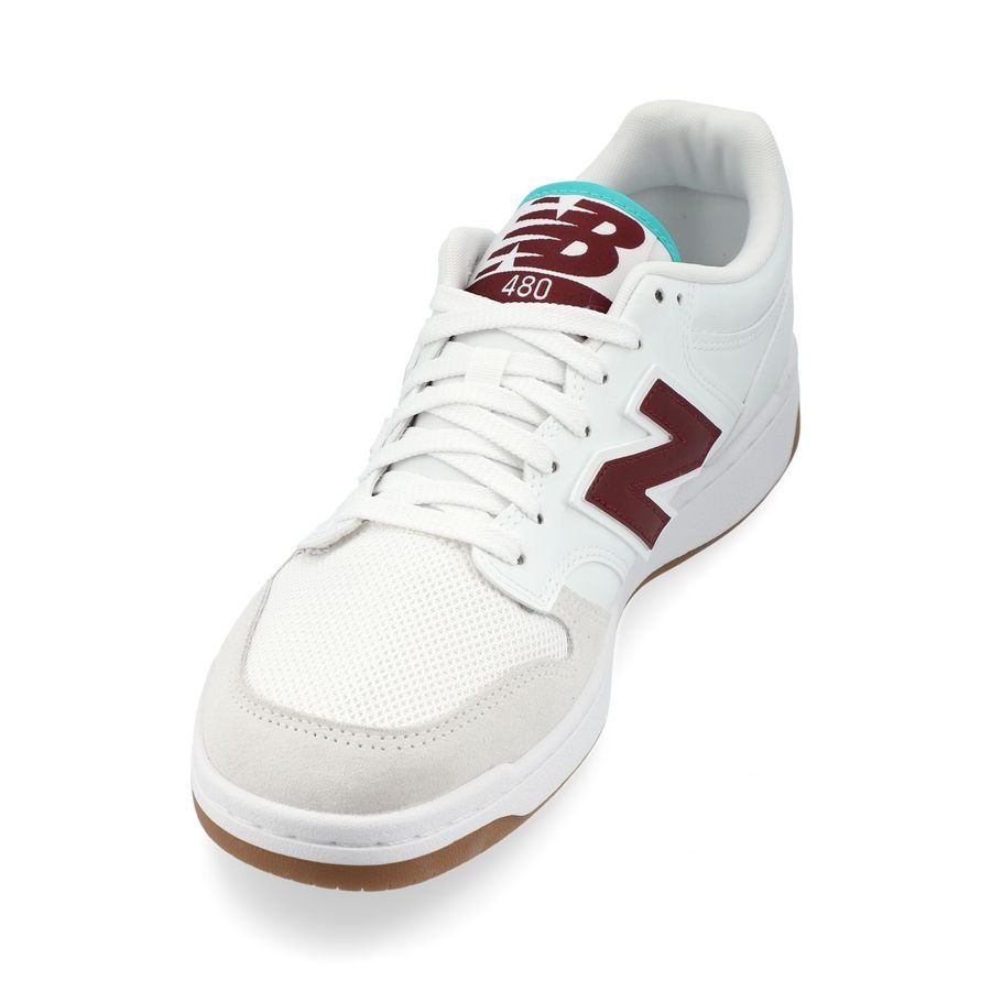 New Balance Chaussures 480 - Blanc/Bordeaux