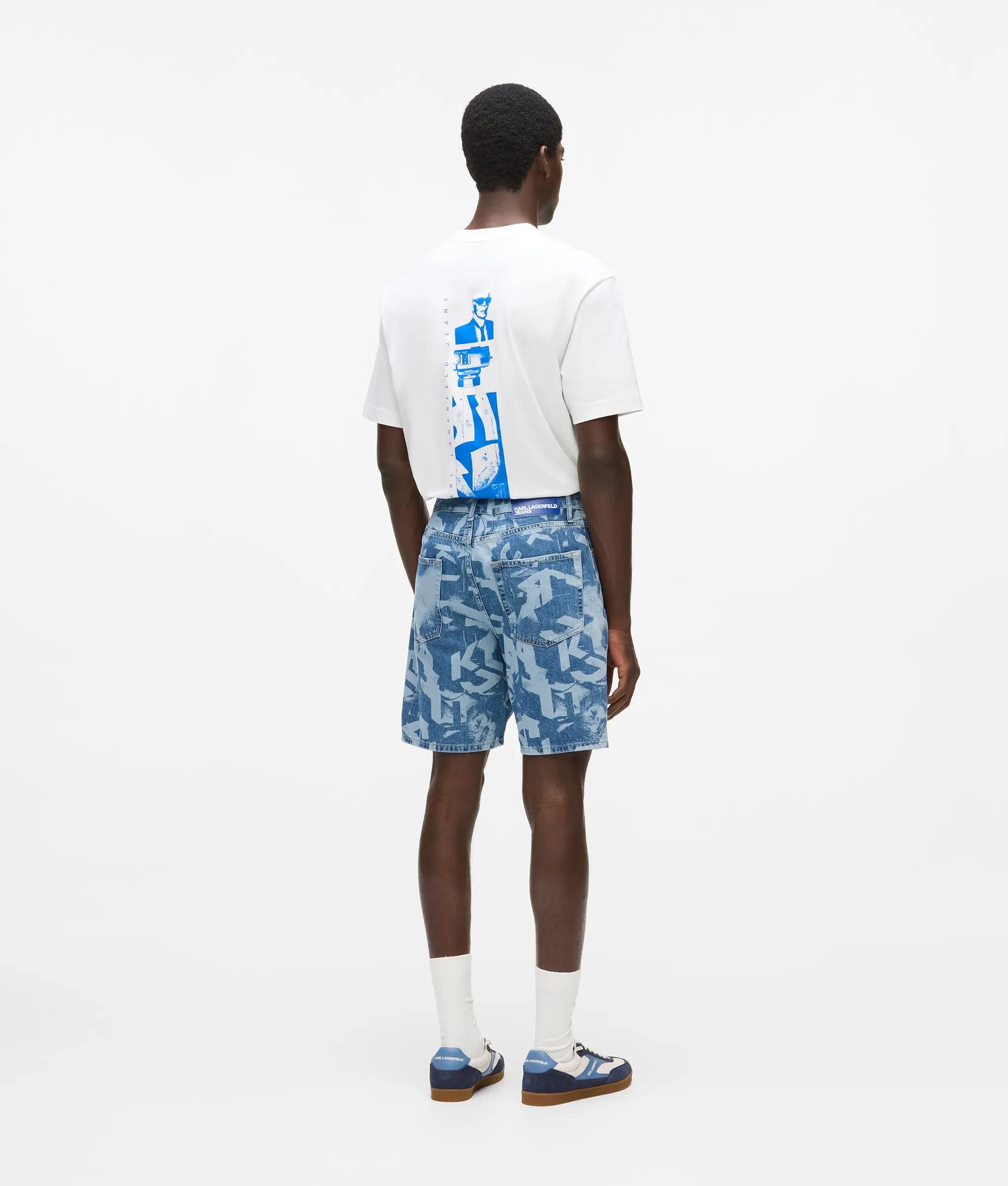 Ontspannen Monogram denim korte broek