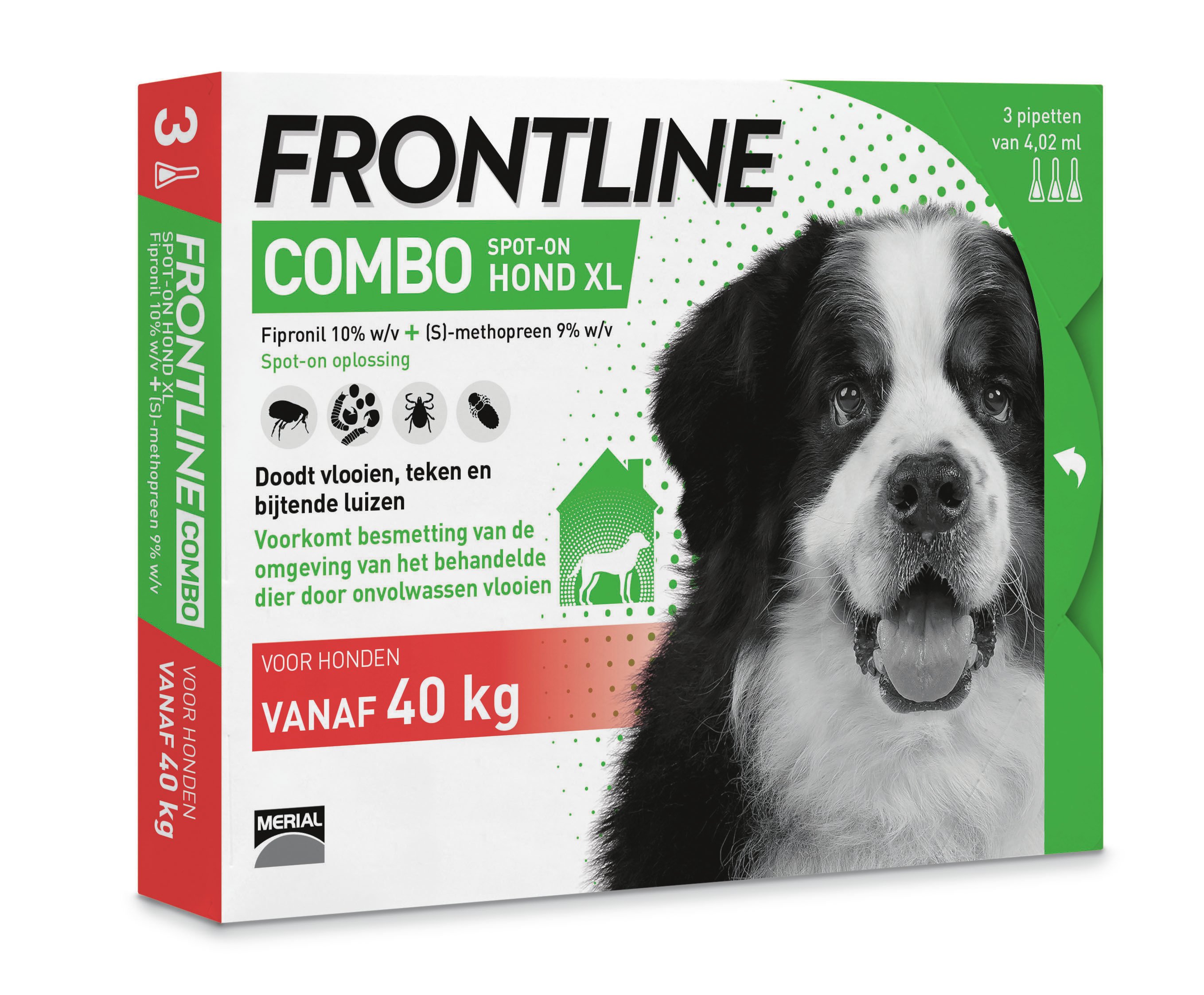 Frontline Combo Spot On - Pipet - Anti Vlooien en Teken Hond - 3 pipetten - 3 Stuks - XL