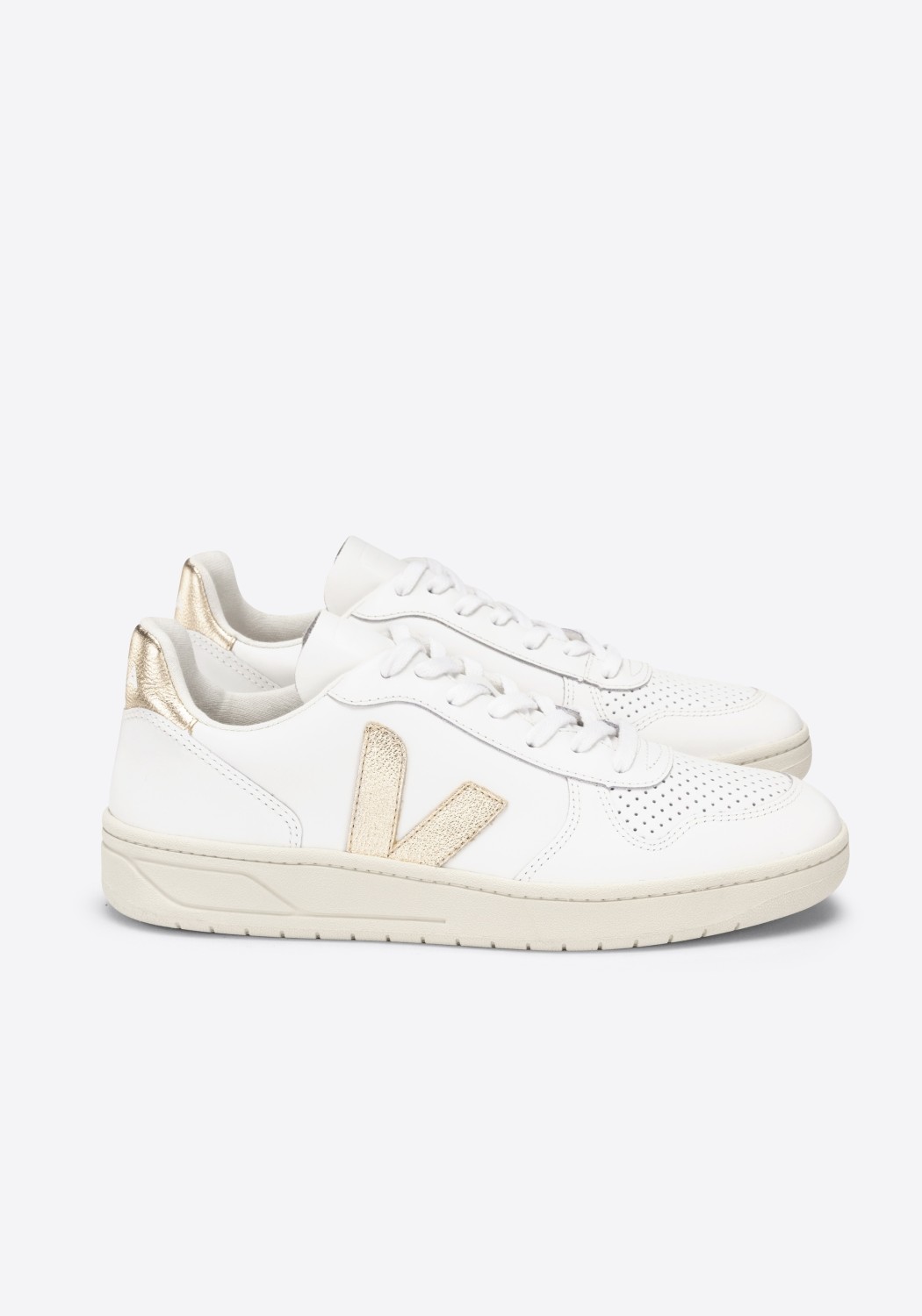 Veja Sneaker V-10 Leather Extra White Platine