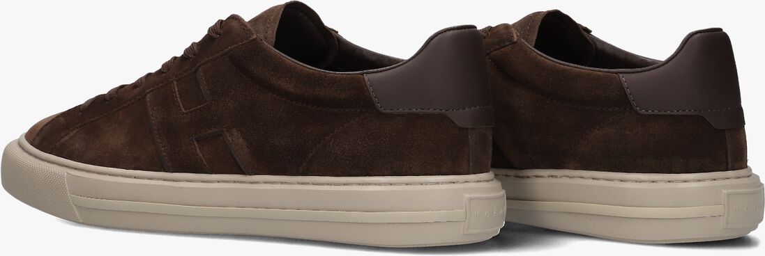 bruine hogan lage sneakers h691 allacciato h