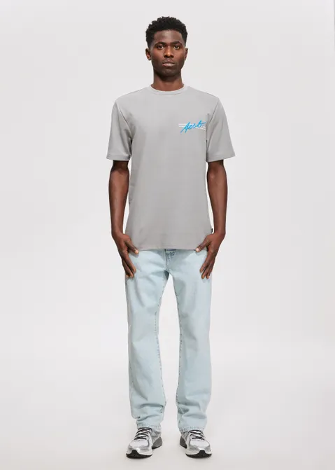 T-shirt met print written grijs (GRS.M)