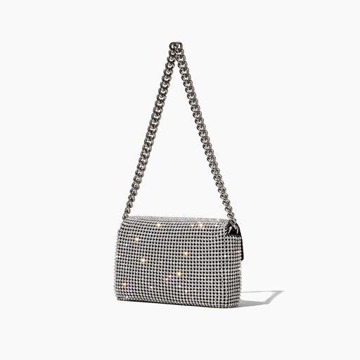 Marc Jacobs The Rhinestone J Marc Mini Skuldertaske, Sølv