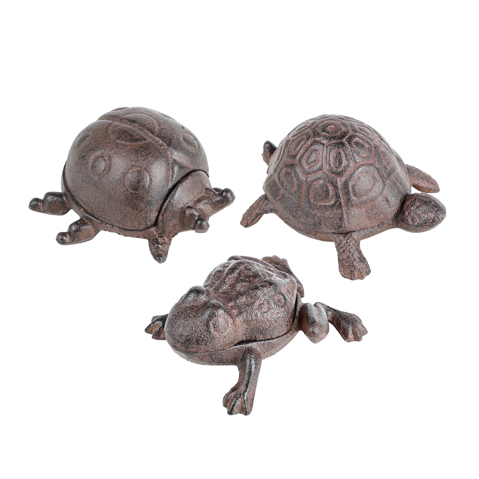 HTI-Living Gartenfigur Gusseisen 3-teiliges Set Schlüsselversteck