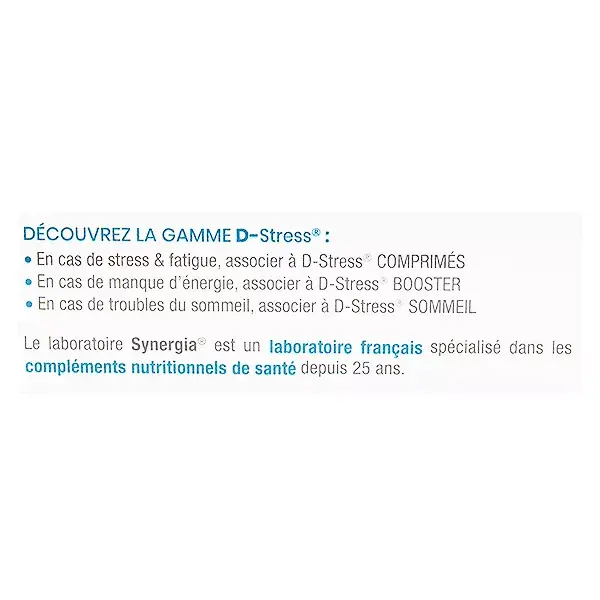 Synergia D-Stress Focus 30 comprimidos