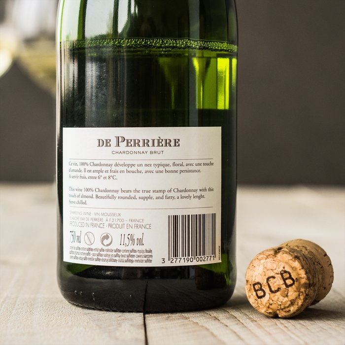 Perriere | Brut Chardonnay | Message on a bottle | 750ml