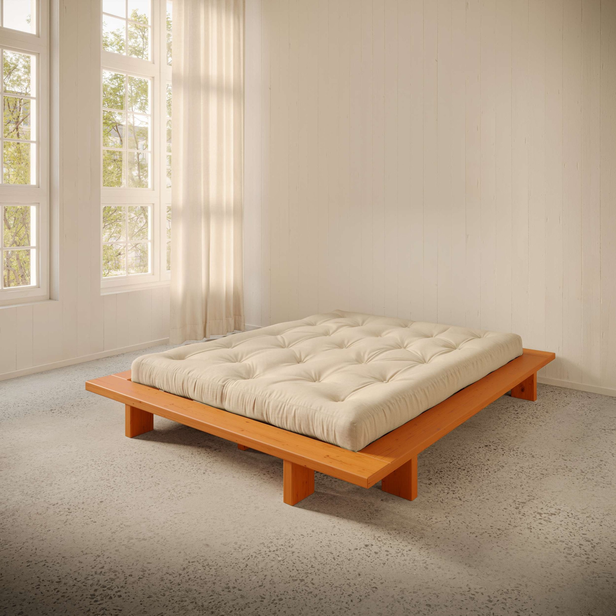 Karup Design Bettgestell »Bettgestell JAPAN BED Futonbett aus FSC®-zertifiziertem Massivholz« Mit Lattenrost,  zeitlos, bequem & in mehreren Farben und Grössen erhältlich