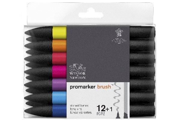 Winsor & Newton - Promarker tusch bruch vibrant (12+1 stk)