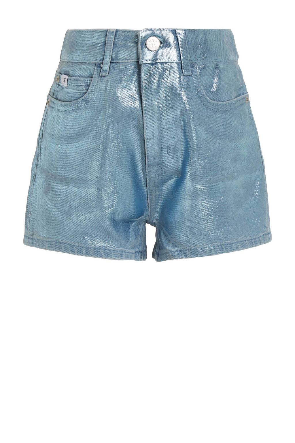 Calvin Klein coated denim short medium blue denim