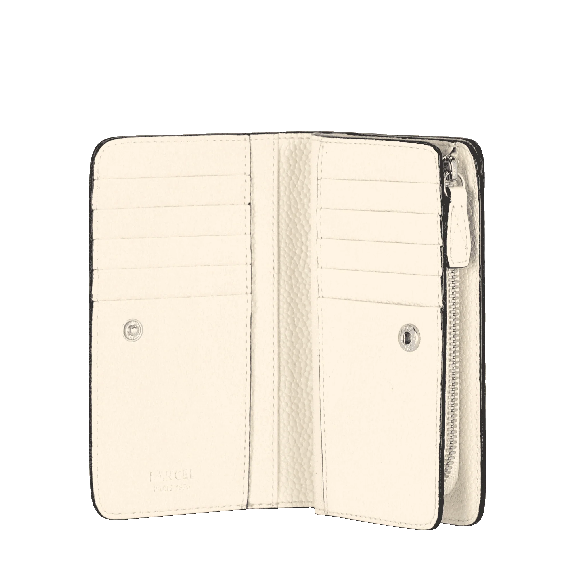 Portefeuille rectangulaire compact zippé Ninon de Lancel-Neige