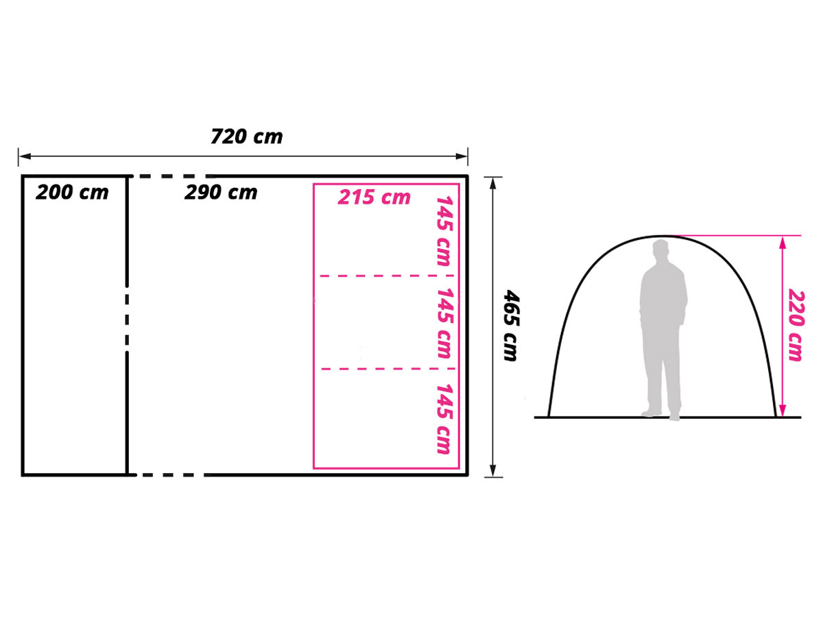 Obelink Miami 6 TC Easy Air opblaasbare tunneltent