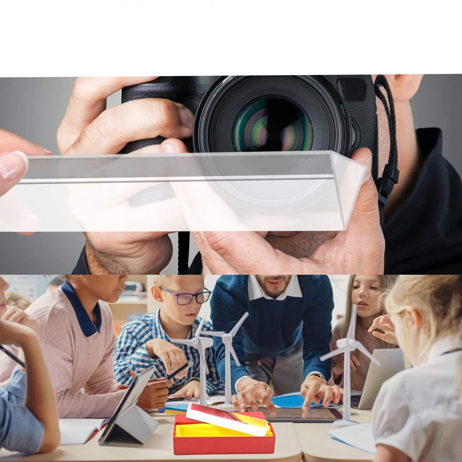 (15cm) K9 Kristall Fotografie Glas Prisma Dreieckig