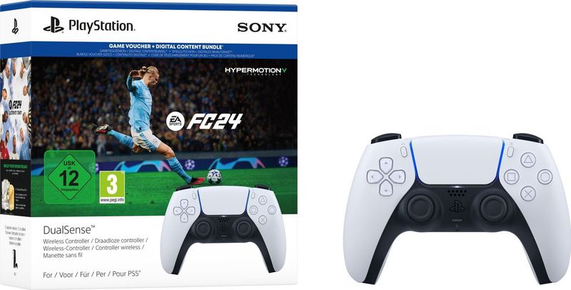 Sony - DualSense - Draadloze Controller - Wit - Inclusief digitale downloadcode voor EA SPORTS FC 24