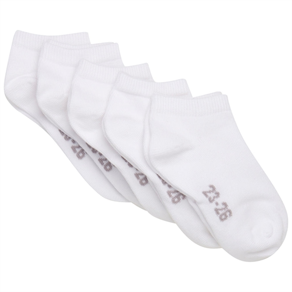 Køb Minymo White Strømper Low Cut 5-pak NOOS