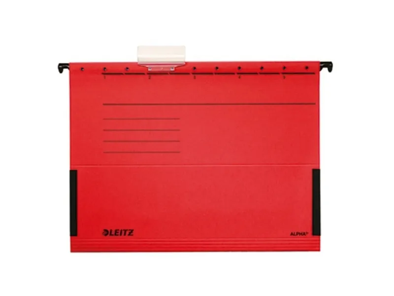 LEITZ ALPHA H?ngetasche, A4, mit Fr?schen, rot - f?r den Markt: D / L / A / CH - 25 St?ck (1986-00-25)